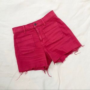 Madewell High Rise Garment Dyed Denim Shorts